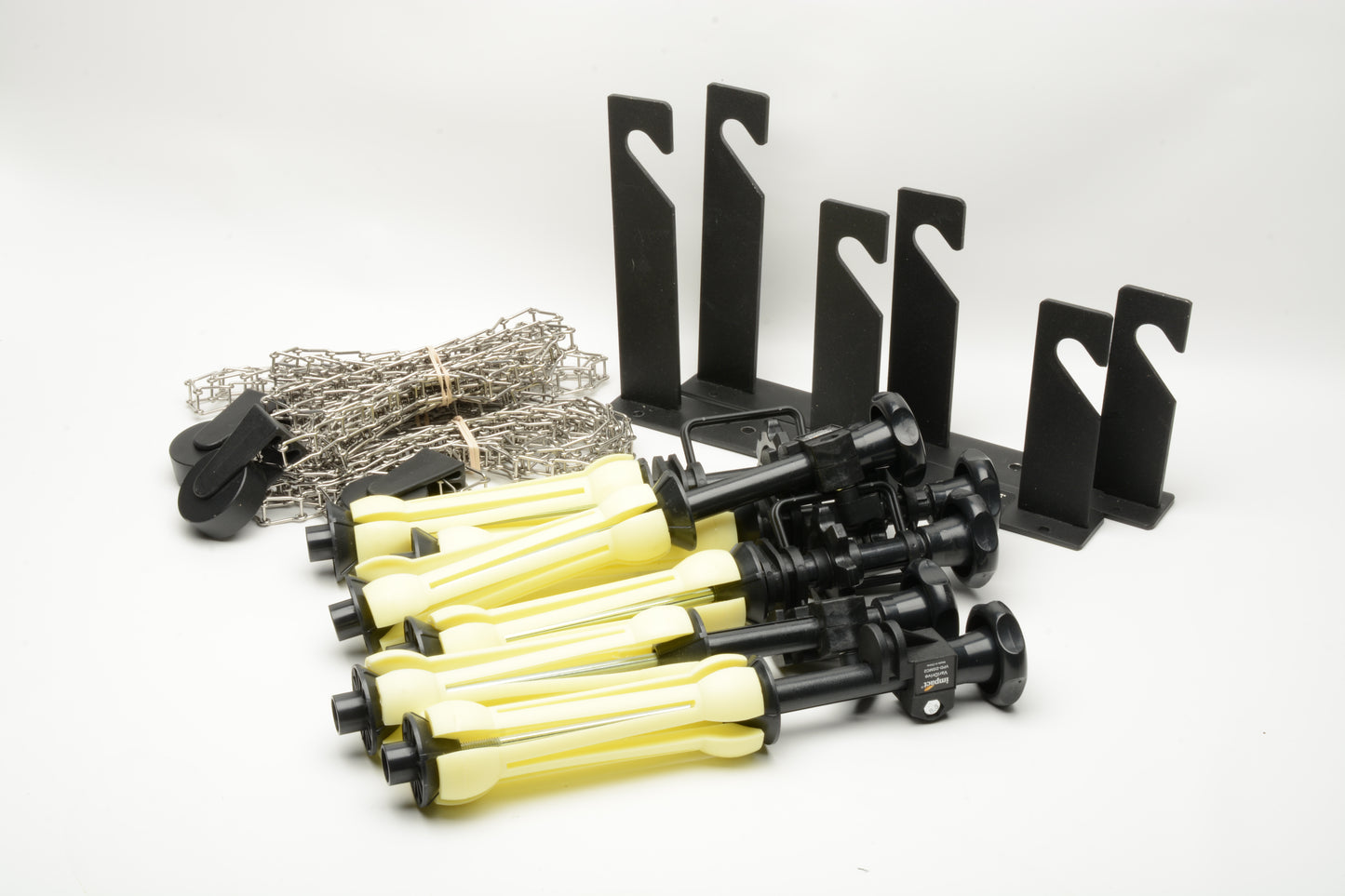 3X Impact Wall Mounting Kit with 3X Metal Chains for Roll Paper #BGDS-K3M