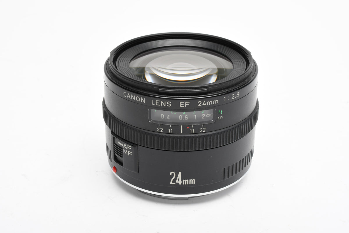 Canon EF 24mm f2.8 wide Lens, Caps, Great wide angle lens! + Pouch