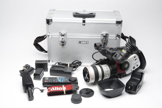 Canon XL-1 Deluxe Bundle, lens, flash, remote, mic., 3batts, AC/DC, case, Works great!