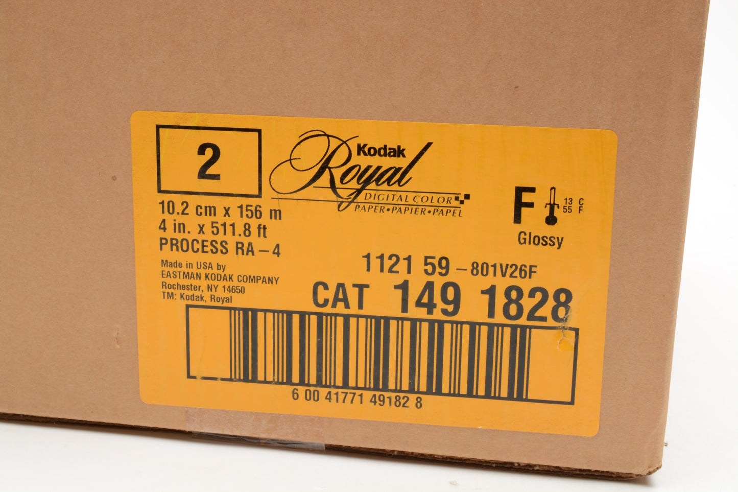 2X Rolls Kodak Royal Photo paper for minilabs 4"x511.8' F Glossy - NIB