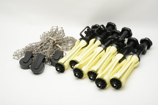 3X Impact Wall Mounting Kit with 3X Metal Chains for Roll Paper #BGDS-K3M