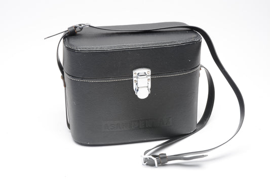 Asahi Pentax Vintage Hard Leather Case 10.5" x 5.5" x 8" Nice & Clean