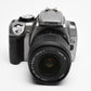Canon Digital Rebel DSLR w/18-55mm f3.5-5.6 II zoom, Batt+charger+CF card