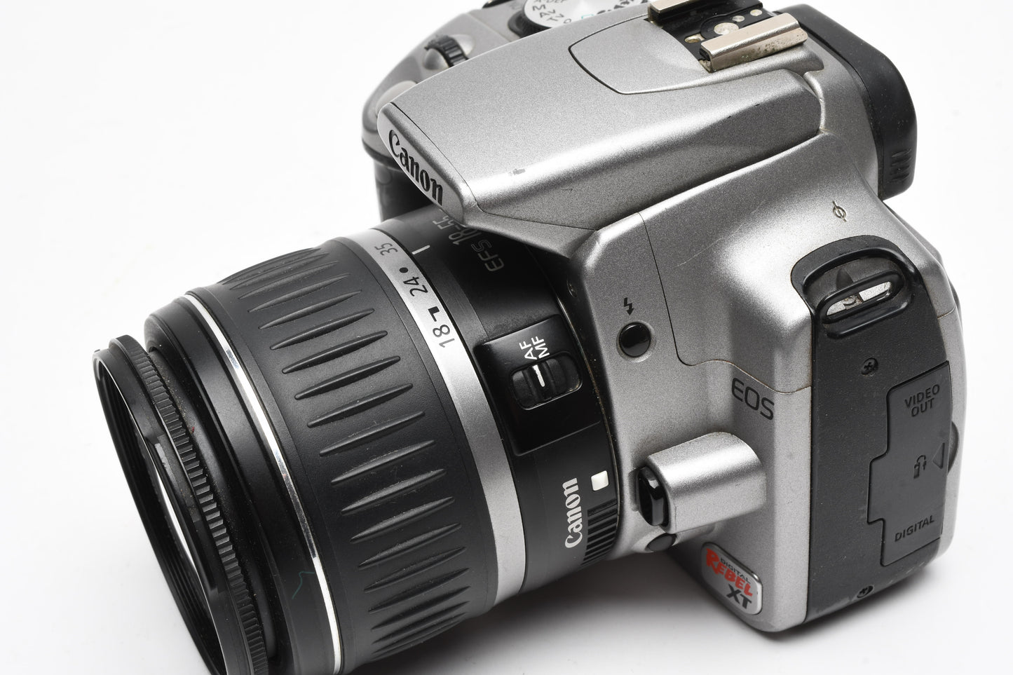 Canon Digital Rebel DSLR w/18-55mm f3.5-5.6 II zoom, Batt+charger+CF card