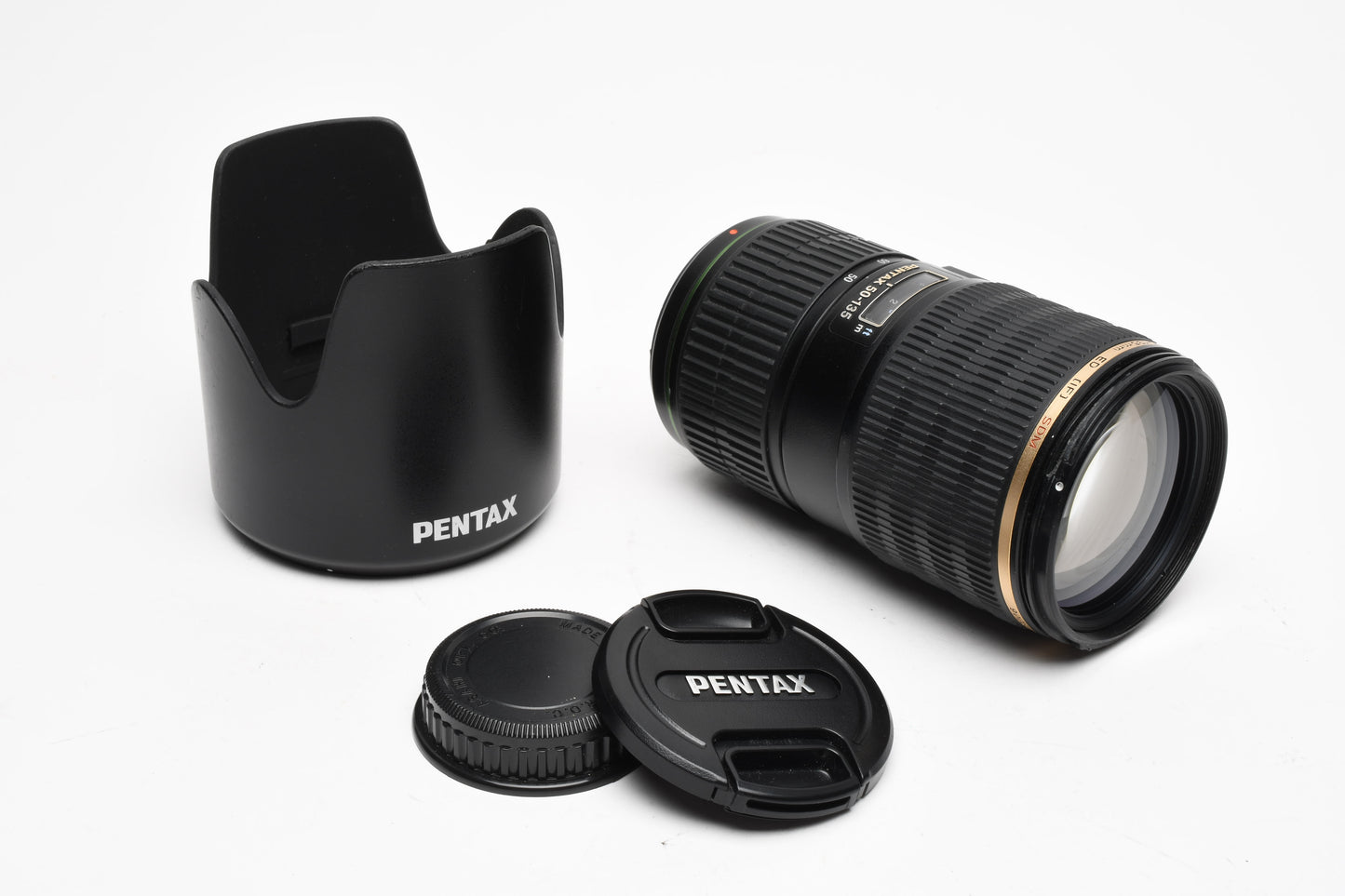Pentax-DA 50-135mm ED IF SDM Tele zoom lens, Hood+caps, Sharp!