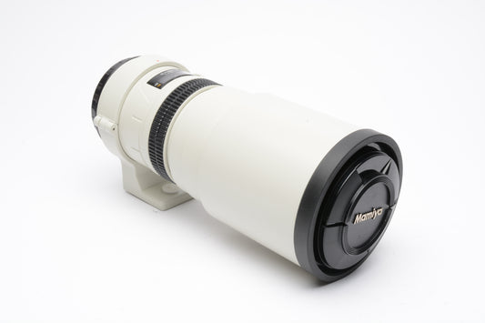 Mamiya 645 AF APO 300mm f4.5 Telephoto lens for 645 AF Mount, collar, caps, Mint-