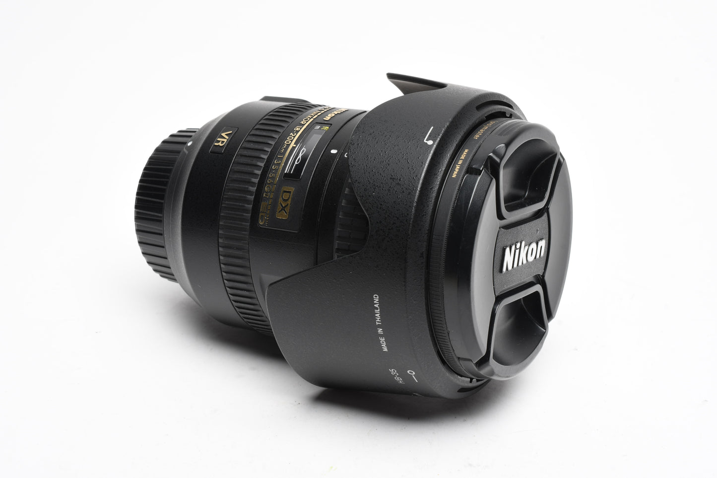 Nikon AF-S 18-200mm f3.5-5.6 GII ED VR DX zoom lens, caps, hood, UV, Mint-