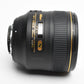 Nikon Nikkor AF-S 85mm f1.4 G Lens w/Hood, Caps, Mint-
