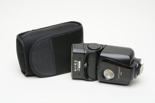 Promaster 100SL 6361 Electronic Flash for Nikon AF, pouch, tested, great