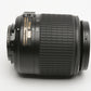 Nikon AFS Nikkor 55-200mm F4-5.6G ED DX zoom lens, caps