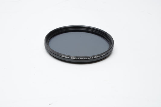 Nikon 58mm Circular Polar II CPL Slim Filter in Jewel Case - Mint-