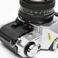 Canon AE-1 35mm SLR Camera w/50mm f1.8 Lens, New Seals! Nice