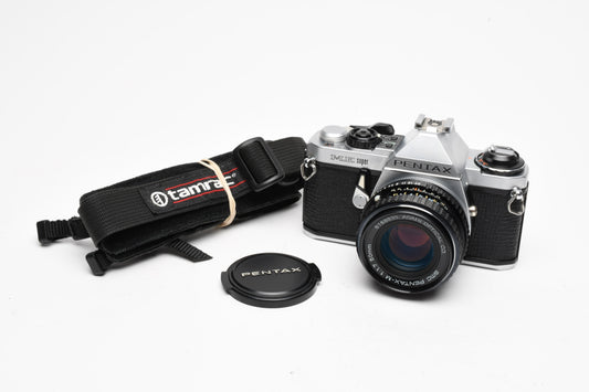 Pentax ME Super 35mm SLR w/50mm f1.7, Strap, New seals, Tested