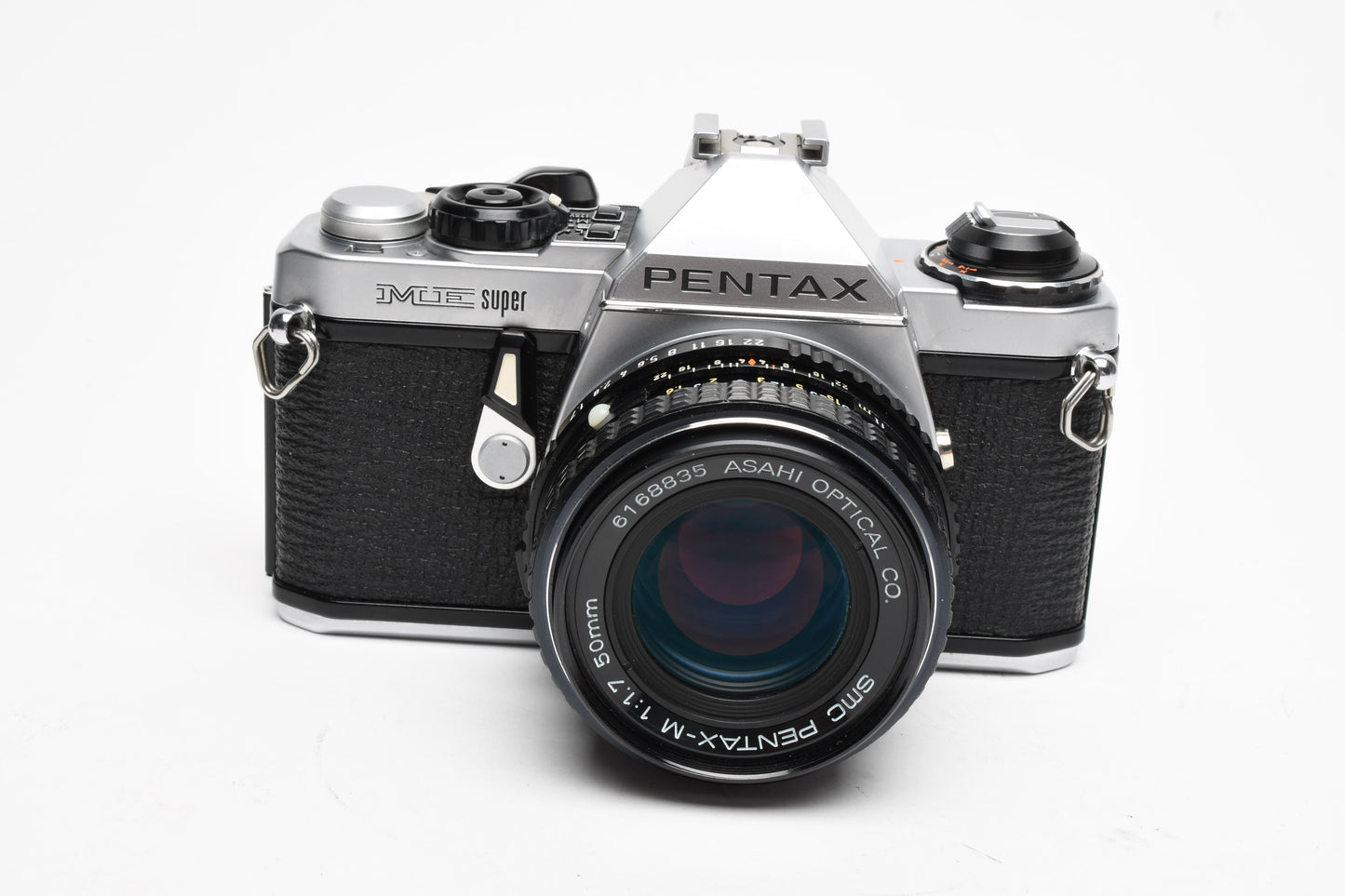 Pentax ME Super 35mm SLR w/50mm f1.7, Strap, New seals, Tested