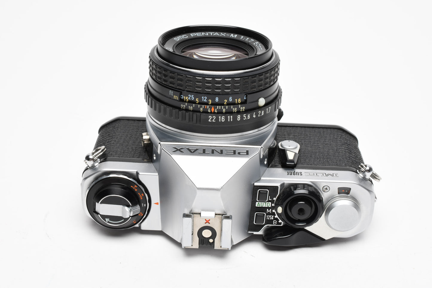 Pentax ME Super 35mm SLR w/50mm f1.7, Strap, New seals, Tested