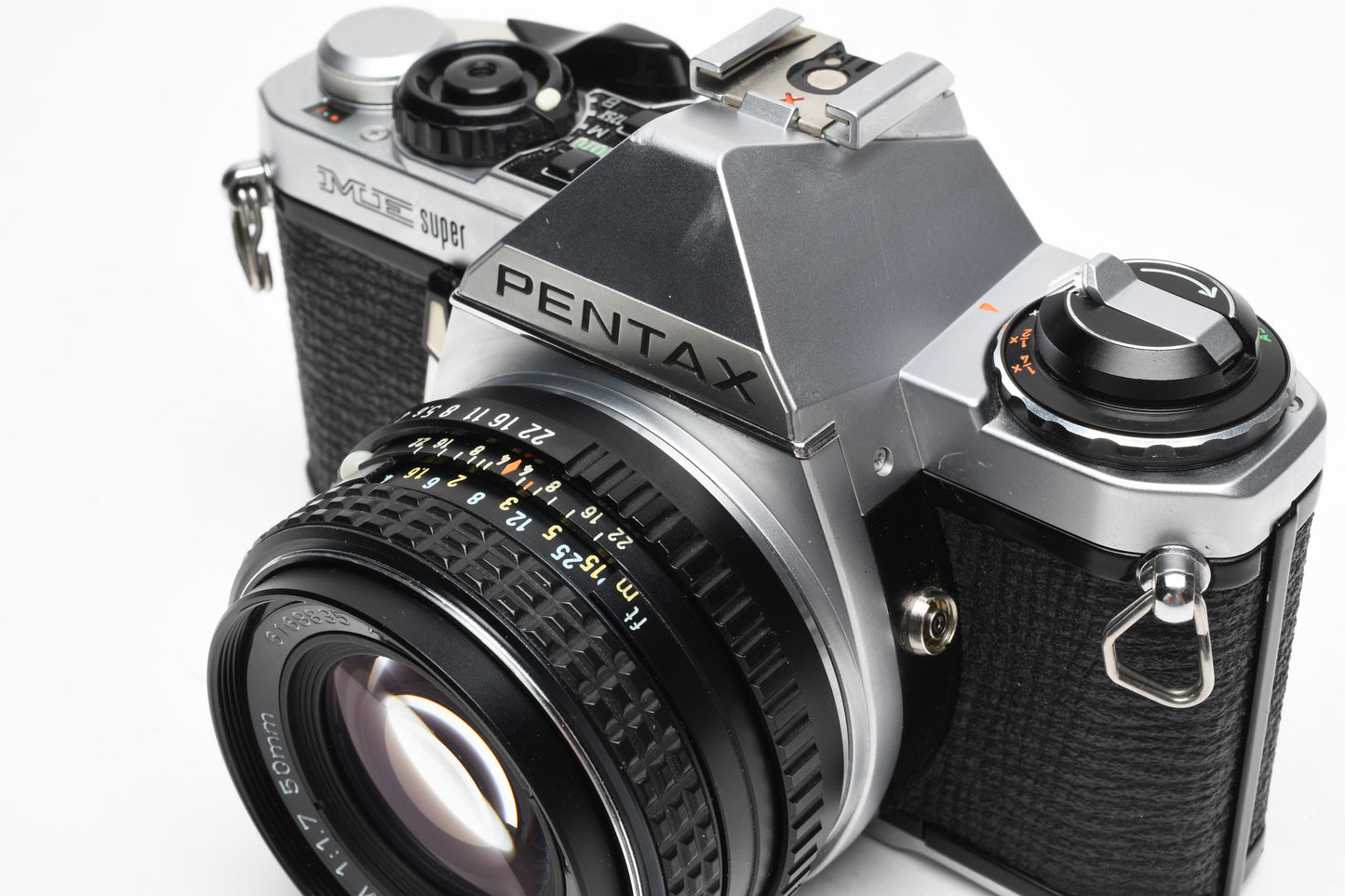 Pentax ME Super 35mm SLR w/50mm f1.7, Strap, New seals, Tested