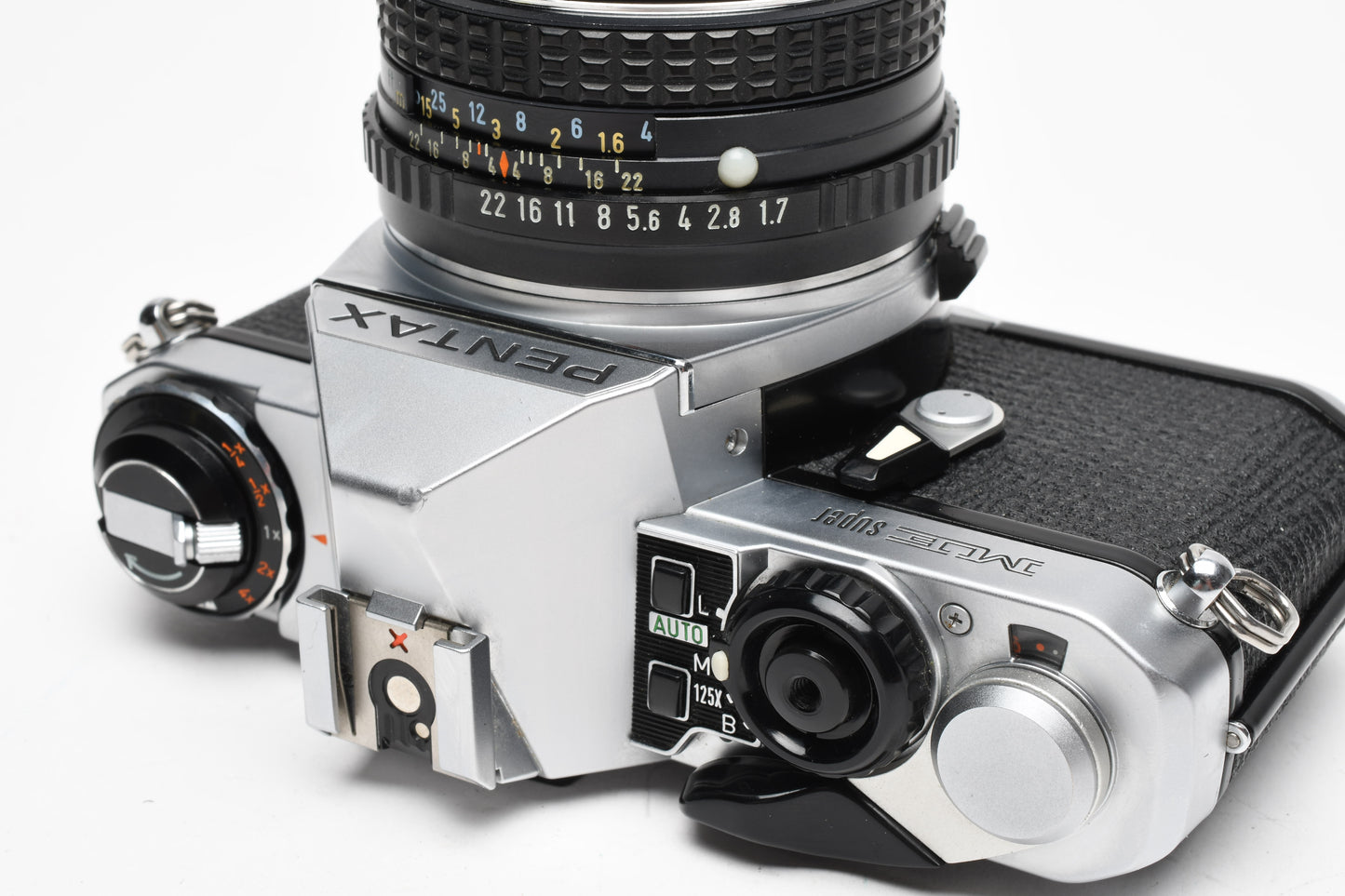 Pentax ME Super 35mm SLR w/50mm f1.7, Strap, New seals, Tested