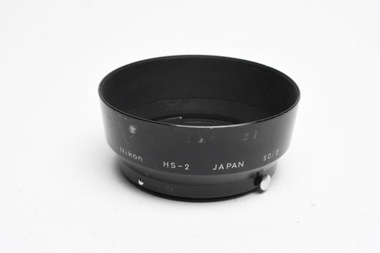 Nikon HS-2 metal lens hood for Nikkor 50mm f2 lens