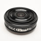 Sony E 20mm f2.8 SEL20f28, Hood, Caps, UV filter, Mint-