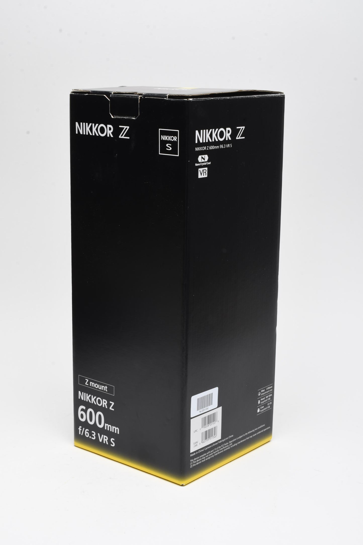 Nikon Nikkor Z 600mm f6.3 VR S Telephoto lens, USA, Open Box, Mint