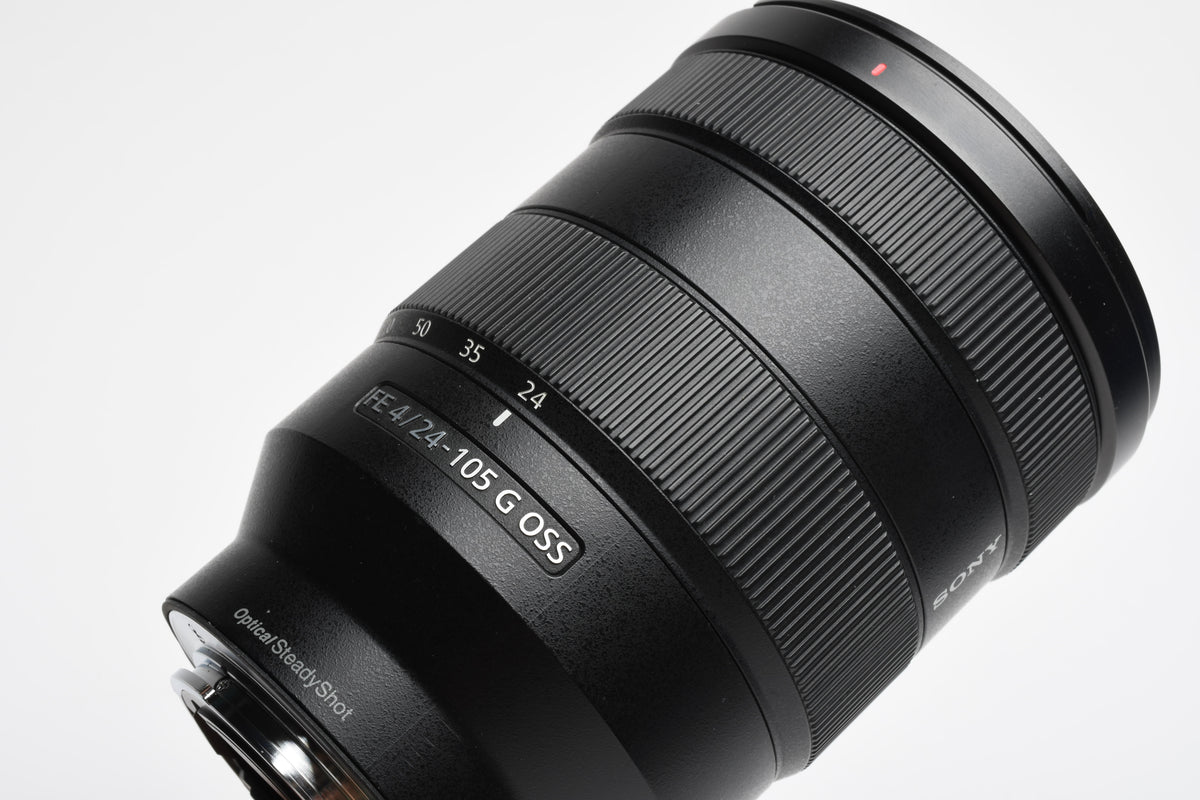 Sony FE 24-105mm f4 GM OSS zoom lens, hood, caps, UV, Very clean & sharp