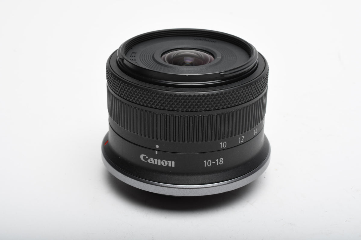 Canon RF-S 10-18mm f4.5-6.3 IS STM zoom lens, Hood, Mint, Boxed, USA