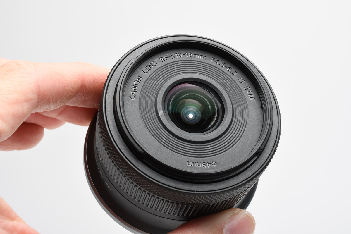 Canon RF-S 10-18mm f4.5-6.3 IS STM zoom lens, Hood, Mint, Boxed, USA