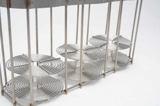 Stainless steel 35mm bulk film holder tray w/3X 35mm reels, Holds 9 Reels