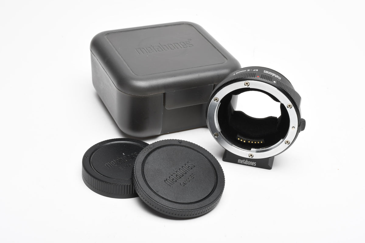 MetaBones Canon EF-E Mount T Smart adapter w/Caps, Jewel Case, Mint-
