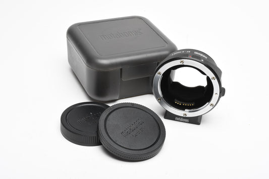 MetaBones Canon EF-E Mount T Smart adapter w/Caps, Jewel Case, Mint-