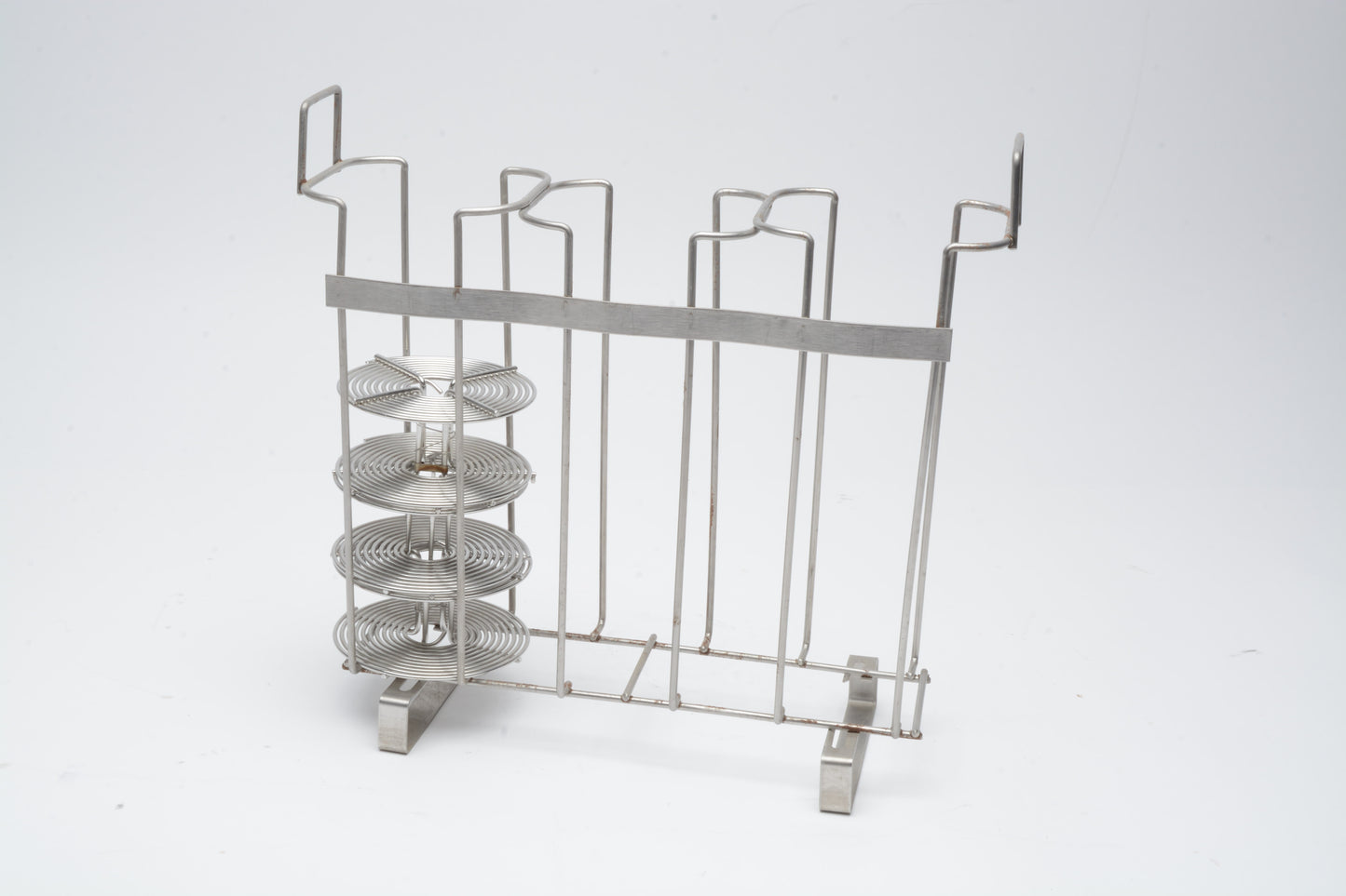 Stainless steel 35mm bulk film holder tray w/3X 35mm reels, Holds 15 Reels