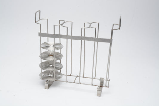 Stainless steel 35mm bulk film holder tray w/3X 35mm reels, Holds 15 Reels