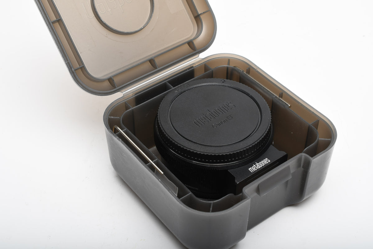MetaBones Canon EF-E Mount T Smart adapter w/Caps, Jewel Case, Mint-