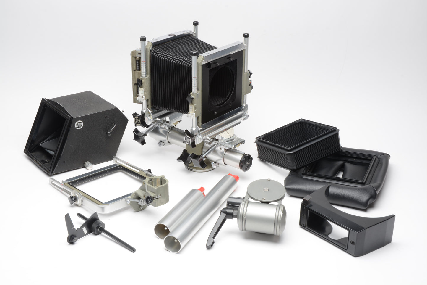 Sinar 4x5 Norma Deluxe bundle, case, rails, bellows, Mag viewfinder+++, Great!
