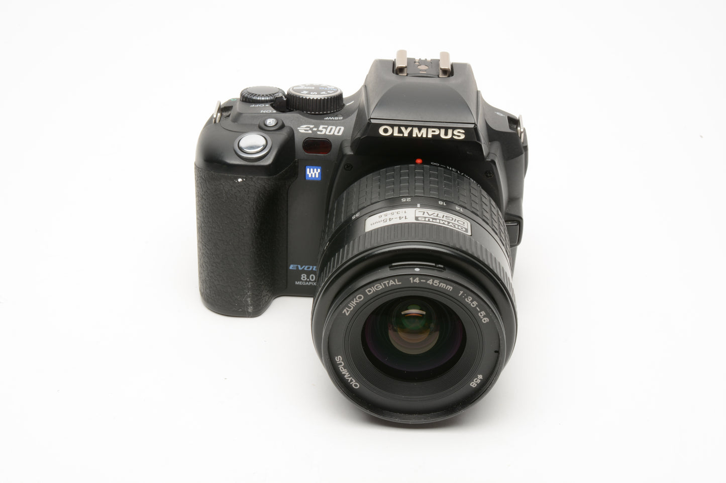 Olympus E-500 Evolt 8MP DSLR w/14-45mm, batt+charger+strap+ 6989 Acts!