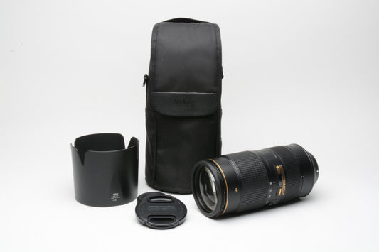 Nikon Nikkor AF-S 80-400mm f4.5-5.6G ED VR w/Case, Hood, Caps, Very nice!