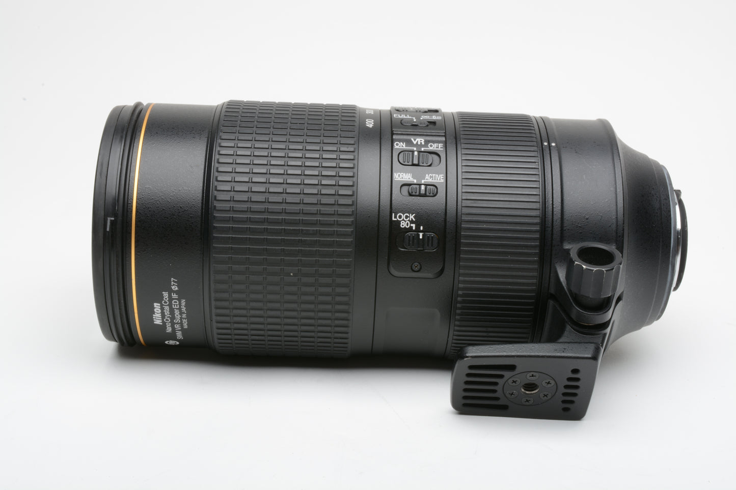 Nikon Nikkor AF-S 80-400mm f4.5-5.6G ED VR w/Case, Hood, Caps, Very nice!