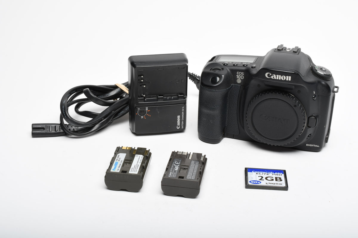 Canon EOS 10D DSLR Body w/2batts, charger, 2GB CF card, Clean!