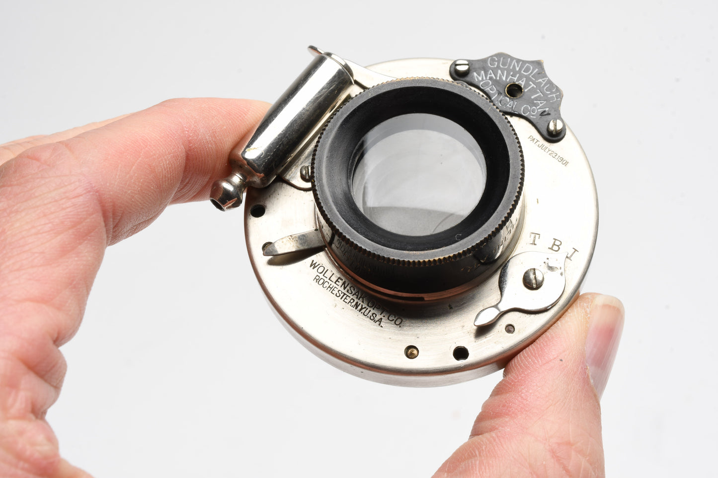 Gundlach Manhattan Optical Rapid Rectilinear Lens w/Good working shutter