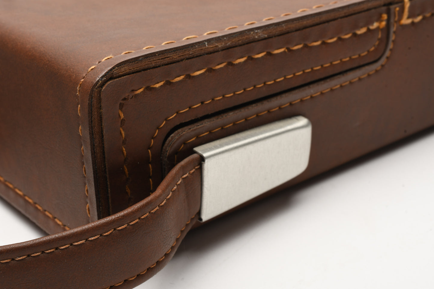 Polaroid folding SX70 series genuine thin brown fitted case, great