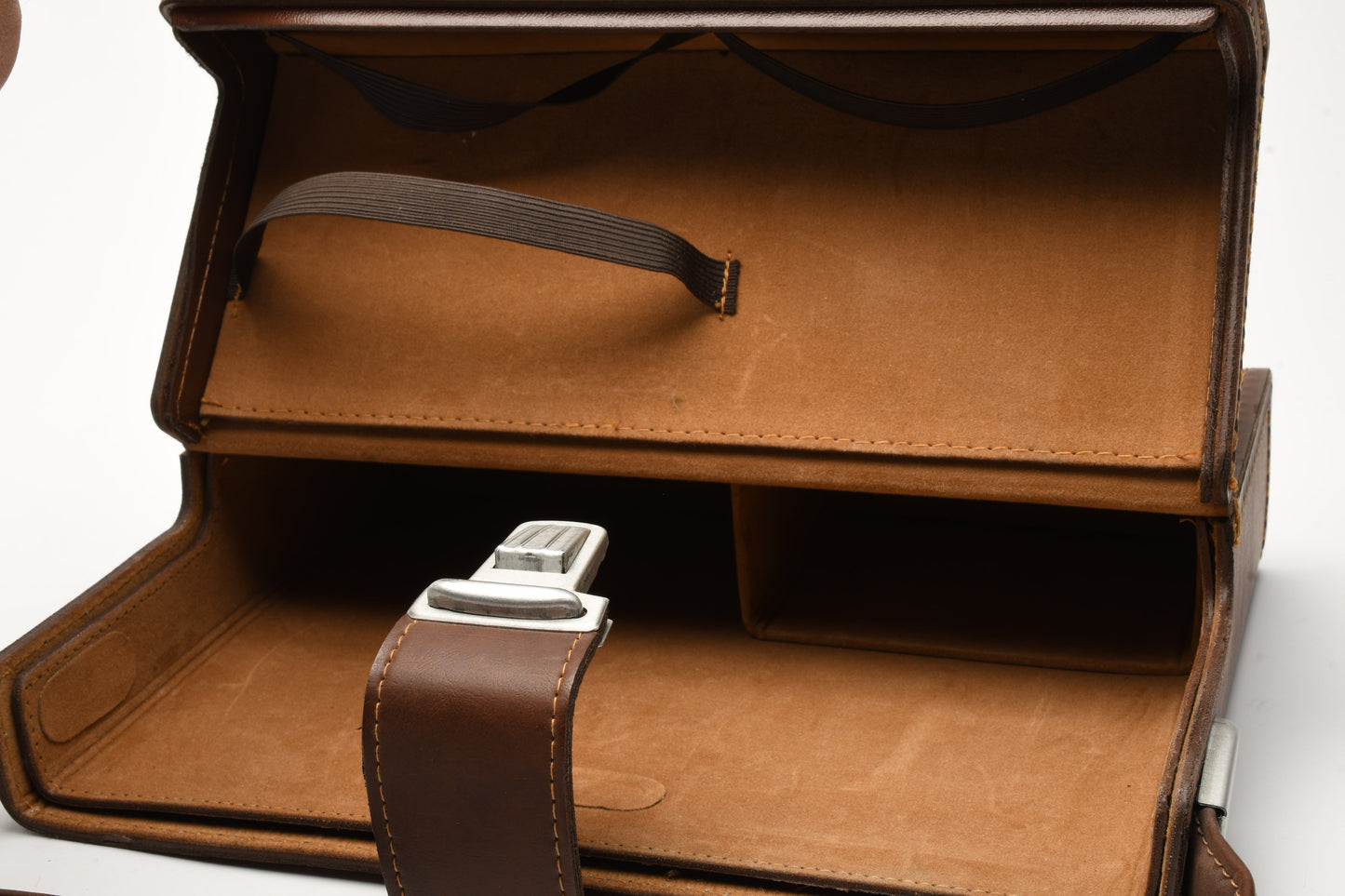 Polaroid folding SX70 series genuine thin brown fitted case, great