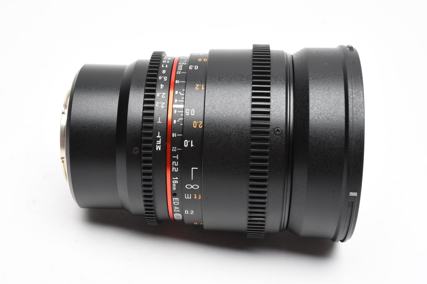 Rokinon 16mm T2.2 ED AS UMC CS II for Micro 4/3 mount, Hood+Pouch, Mint-