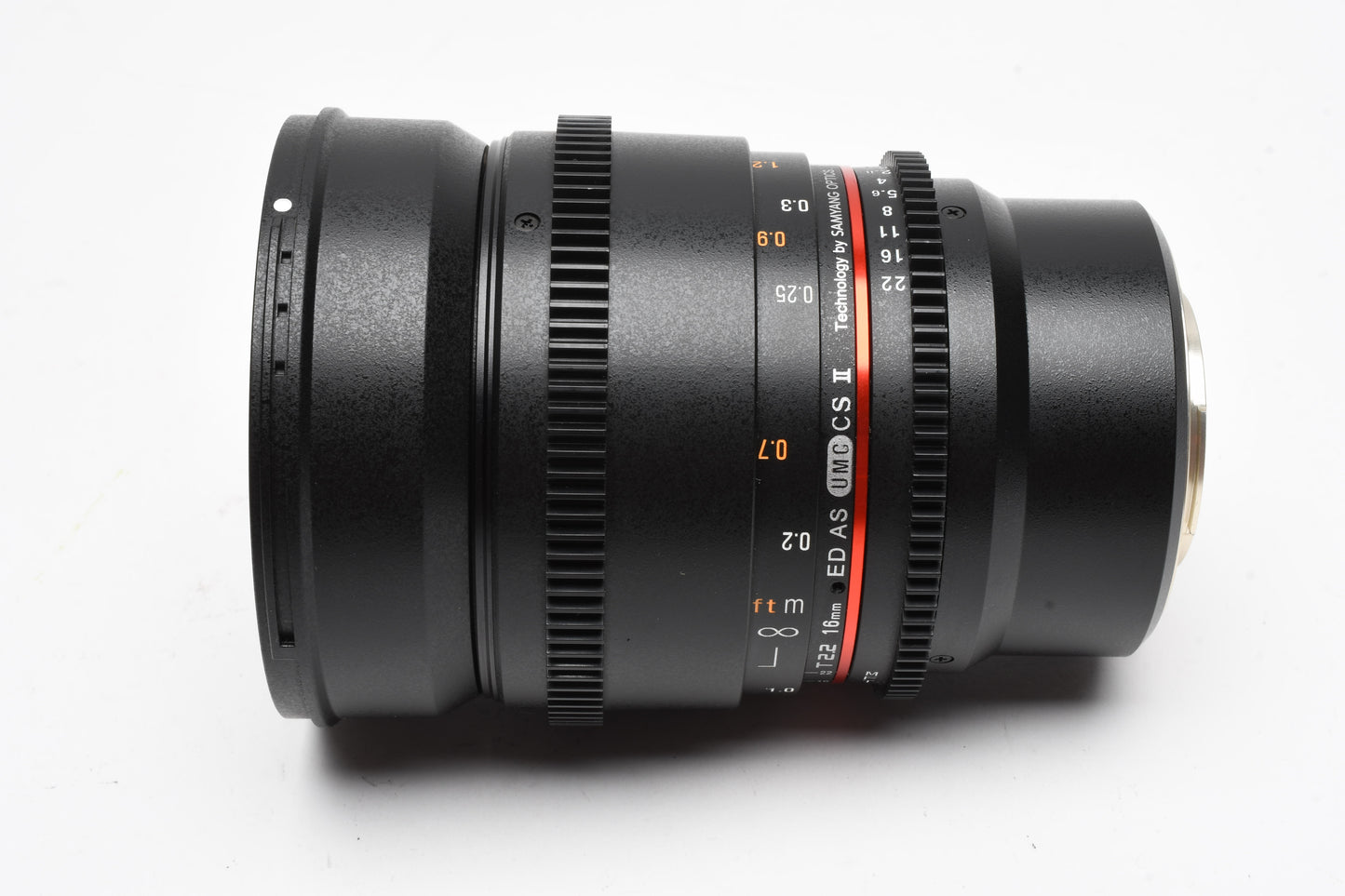 Rokinon 16mm T2.2 ED AS UMC CS II for Micro 4/3 mount, Hood+Pouch, Mint-