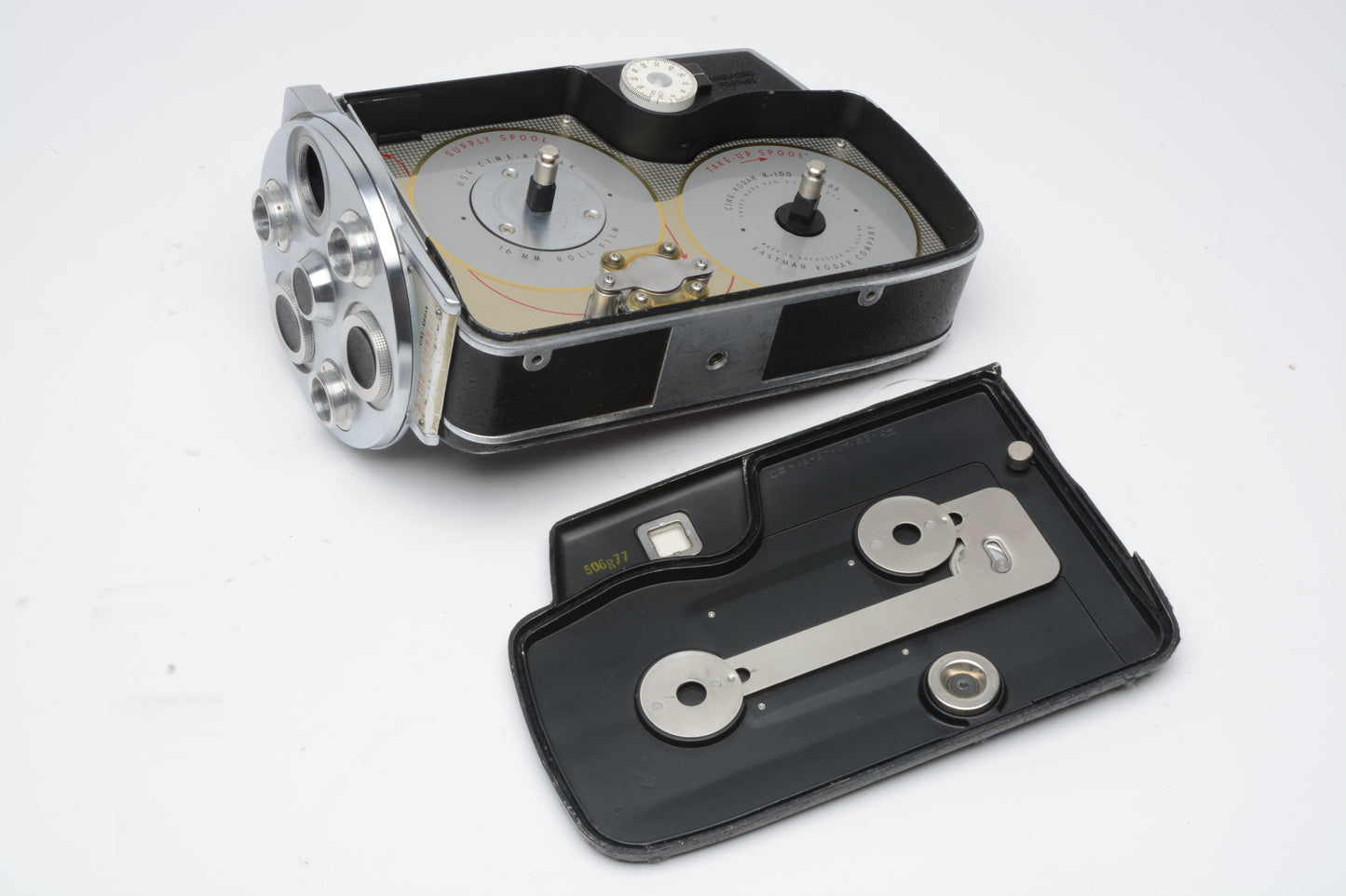 Kodak K-100 3-Lens Turret 16mm Film Cine Movie Camera Body C Mount in case