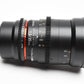 Rokinon 35mm T1.5 AS IF UMC II for Micro 4/3 mount, Hood+Pouch, Mint-