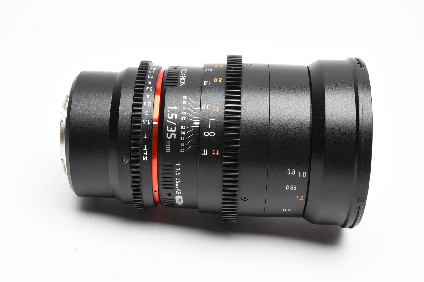 Rokinon 35mm T1.5 AS IF UMC II for Micro 4/3 mount, Hood+Pouch, Mint-