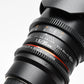Rokinon 35mm T1.5 AS IF UMC II for Micro 4/3 mount, Hood+Pouch, Mint-