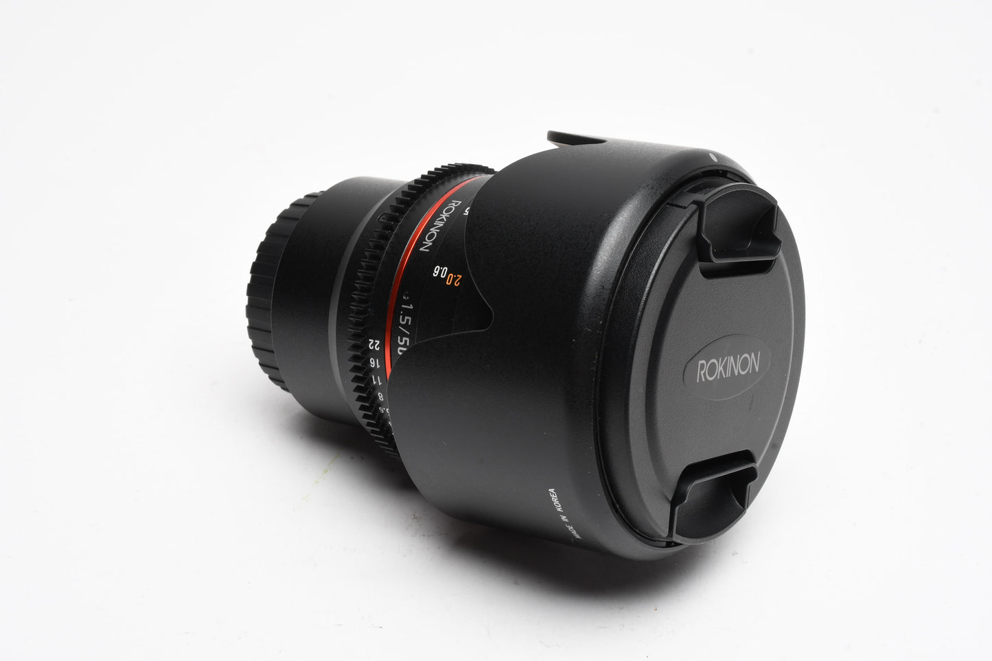 Rokinon 50mm T1.5 AS IF UMC for Micro 4/3 mount, Hood+Pouch, Mint-