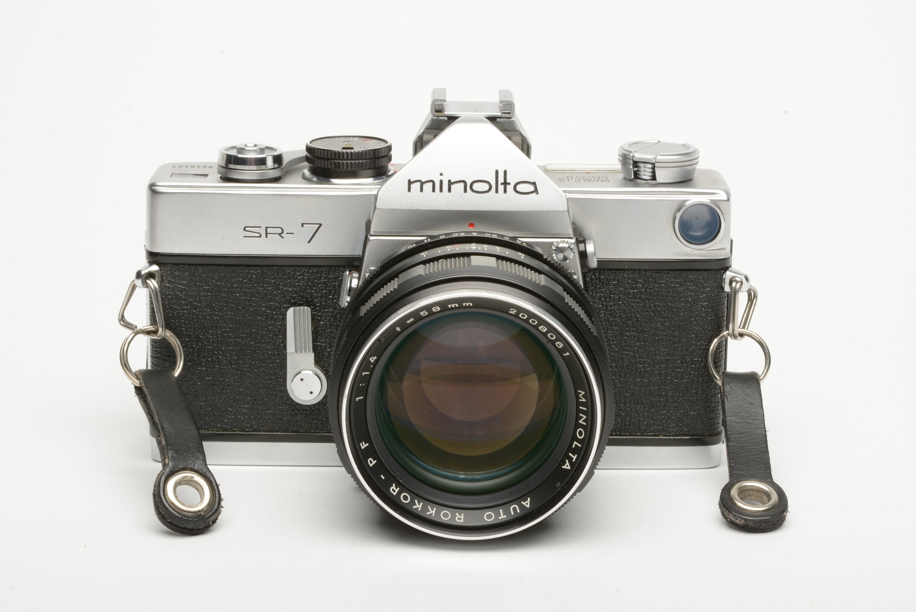 大人気特価Minolta SR-7 AUTO ROKKOR-PF レンズ　セット フィルムカメラ