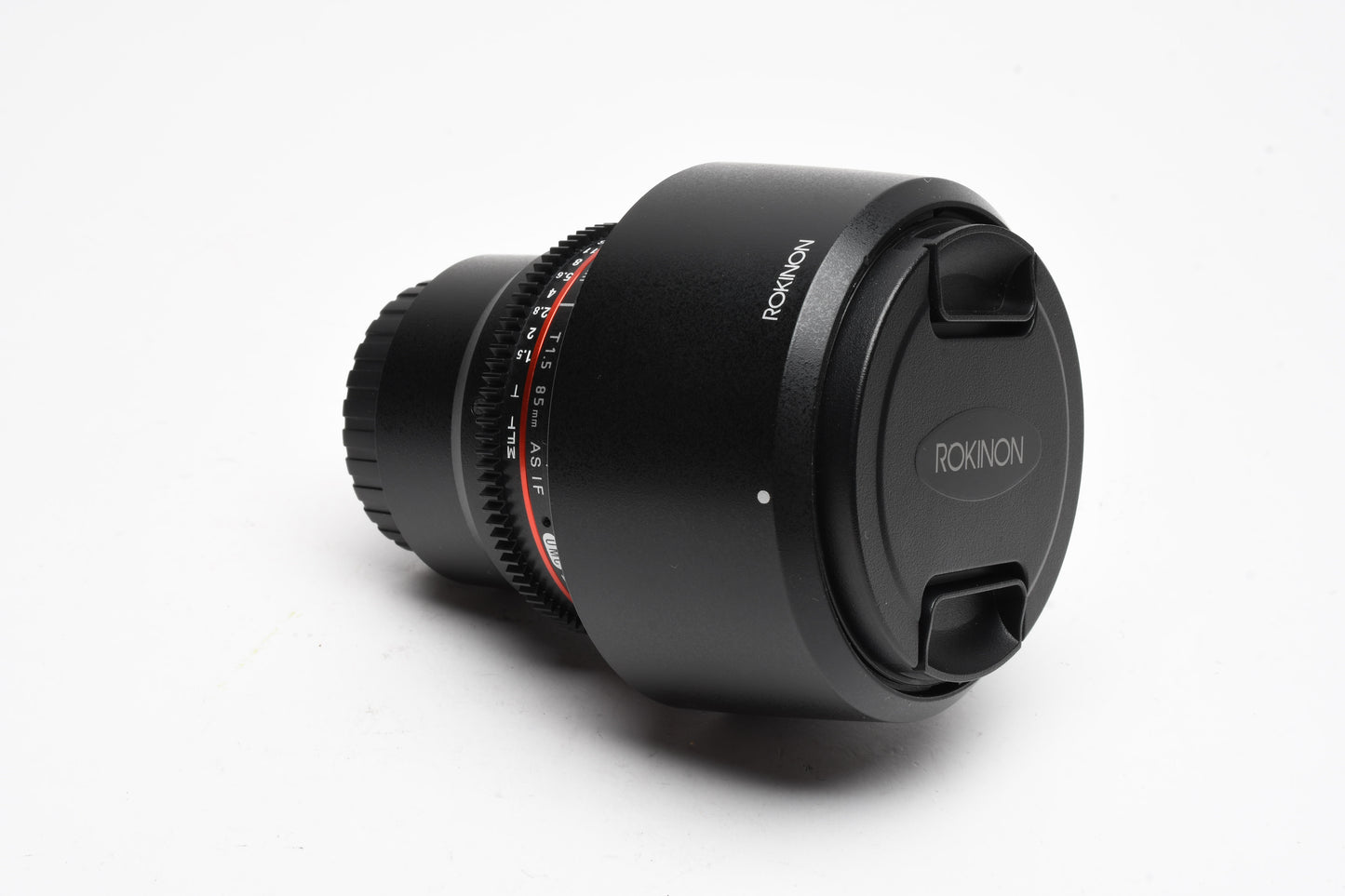 Rokinon 85mm T1.5 AS IF UMC II for Micro 4/3 mount, Hood+Pouch, Mint-